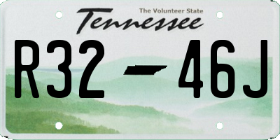 TN license plate R3246J