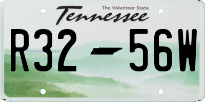 TN license plate R3256W