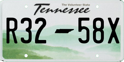 TN license plate R3258X
