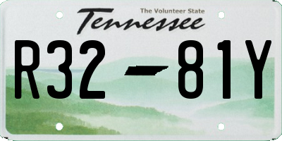TN license plate R3281Y