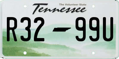 TN license plate R3299U