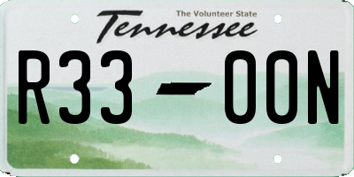 TN license plate R3300N