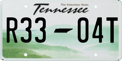 TN license plate R3304T