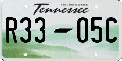 TN license plate R3305C