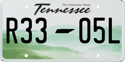 TN license plate R3305L