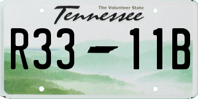 TN license plate R3311B