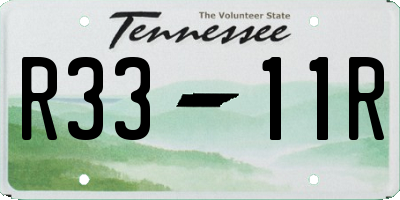 TN license plate R3311R