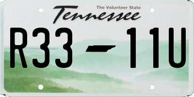 TN license plate R3311U