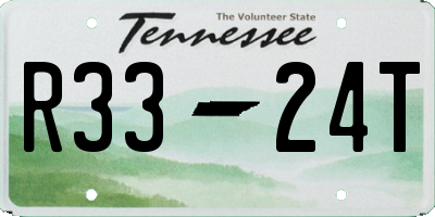 TN license plate R3324T