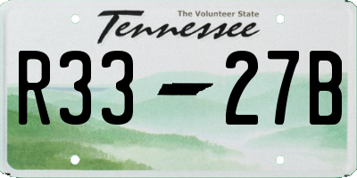 TN license plate R3327B