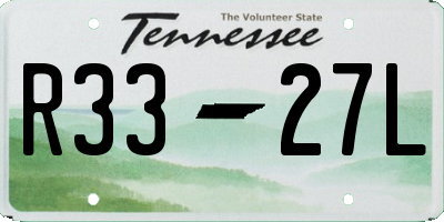 TN license plate R3327L