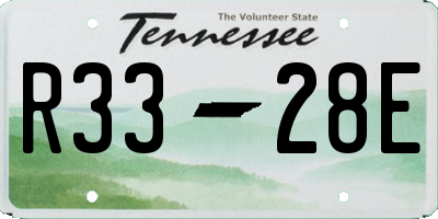 TN license plate R3328E