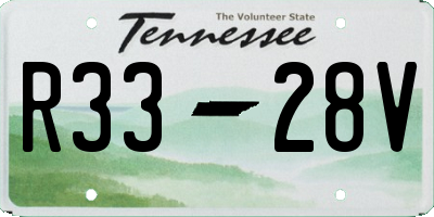 TN license plate R3328V