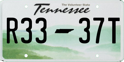 TN license plate R3337T