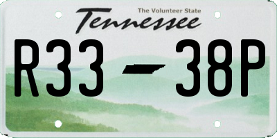 TN license plate R3338P