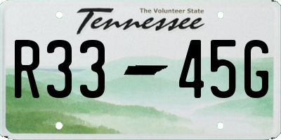 TN license plate R3345G