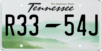 TN license plate R3354J