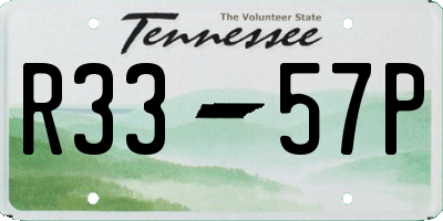 TN license plate R3357P
