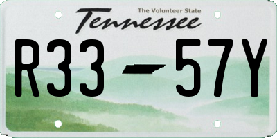 TN license plate R3357Y