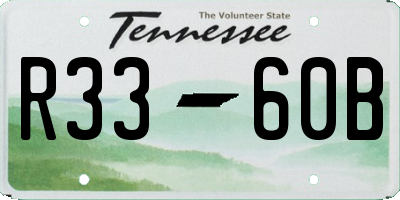 TN license plate R3360B