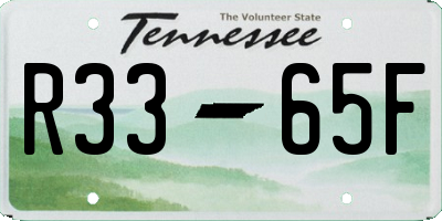 TN license plate R3365F