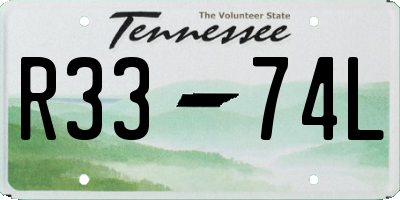 TN license plate R3374L