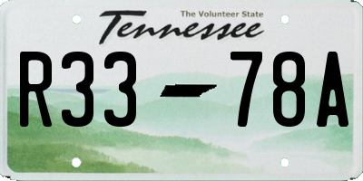 TN license plate R3378A