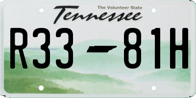 TN license plate R3381H