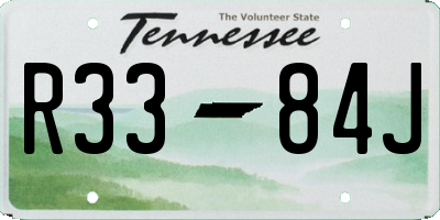 TN license plate R3384J