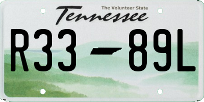 TN license plate R3389L