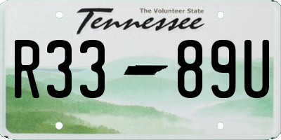 TN license plate R3389U