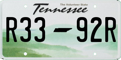 TN license plate R3392R