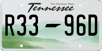 TN license plate R3396D