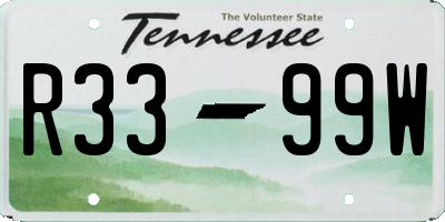 TN license plate R3399W