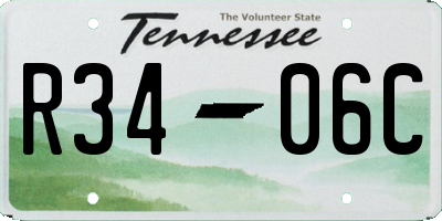 TN license plate R3406C