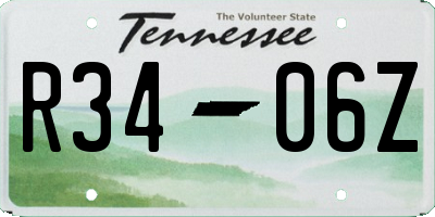TN license plate R3406Z