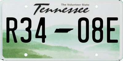 TN license plate R3408E