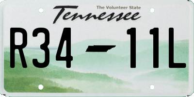 TN license plate R3411L