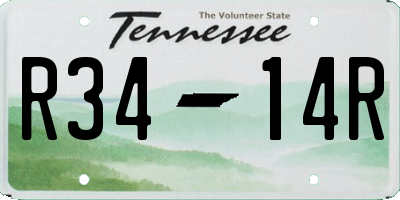 TN license plate R3414R