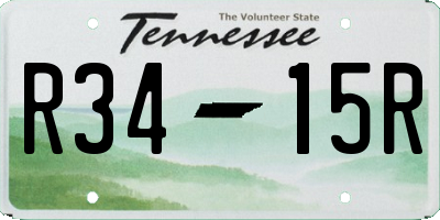 TN license plate R3415R