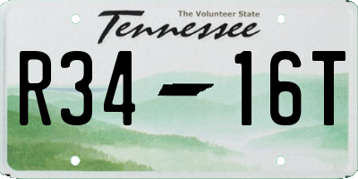 TN license plate R3416T