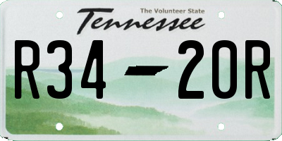 TN license plate R3420R