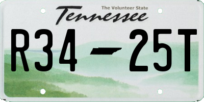 TN license plate R3425T