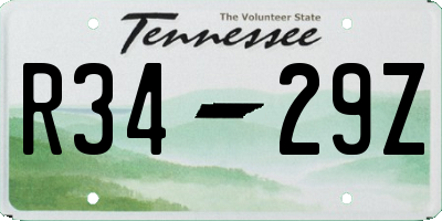 TN license plate R3429Z