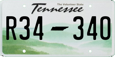 TN license plate R3434O