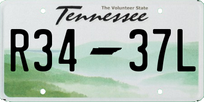 TN license plate R3437L
