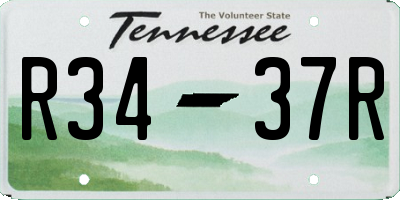 TN license plate R3437R