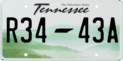 TN license plate R3443A