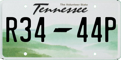 TN license plate R3444P