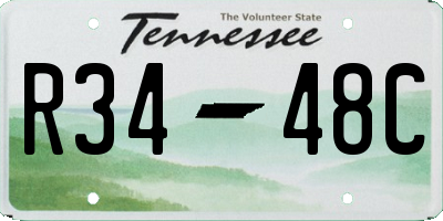 TN license plate R3448C